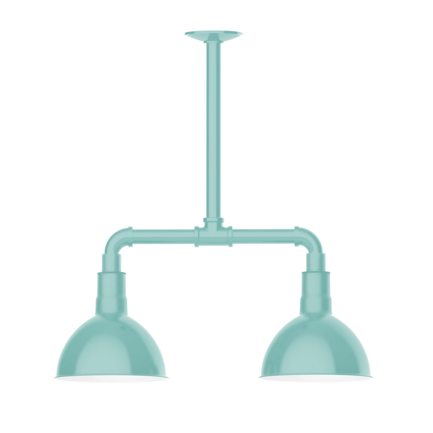 Montclair Light Works - MSB114-48-T24 - Two Light Pendant - Deep Bowl - Sea Green