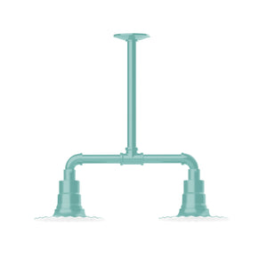 Montclair Light Works - MSB157-48-T24 - Two Light Pendant - Radial - Sea Green