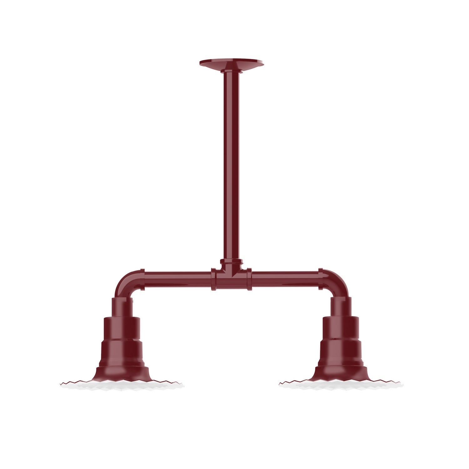 Montclair Light Works - MSB157-55-T30 - Two Light Pendant - Radial - Barn Red