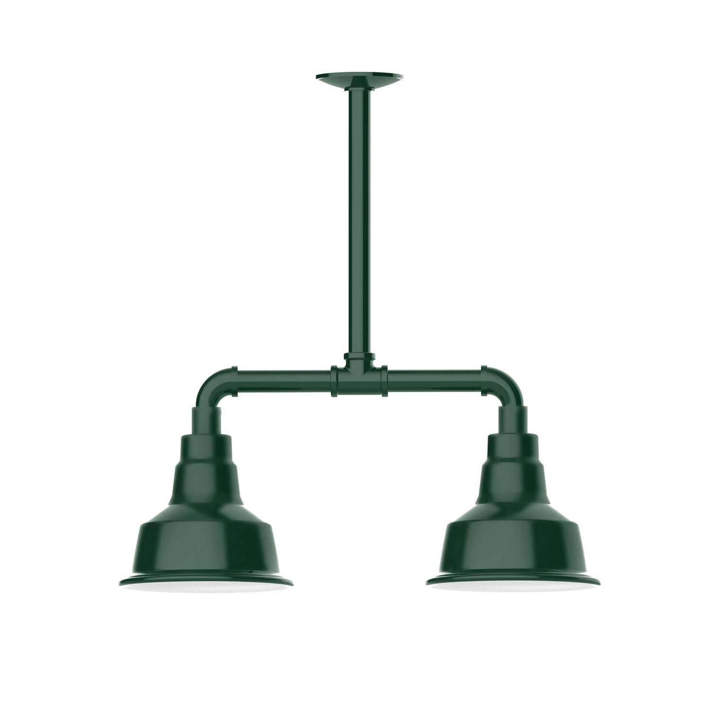 Montclair Light Works - MSB180-42-T24 - Two Light Pendant - Warehouse - Forest Green