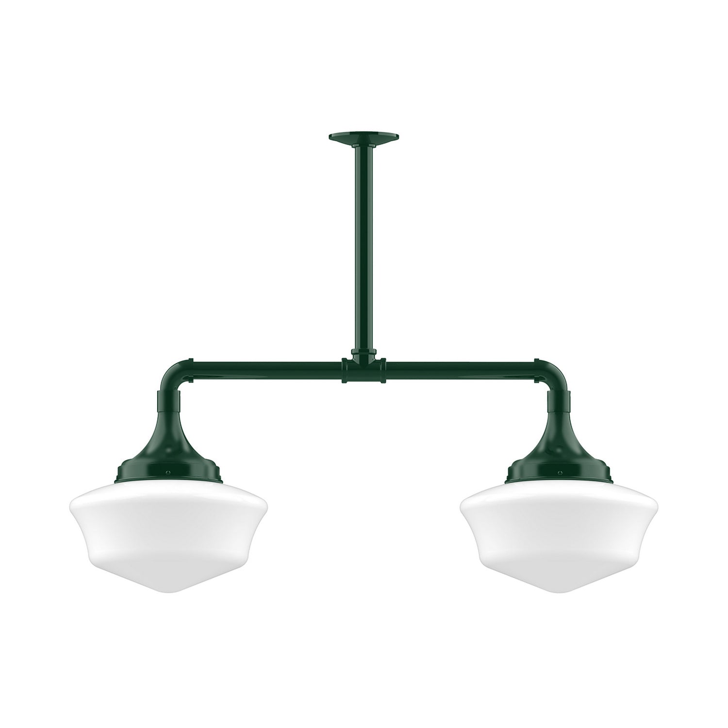 Montclair Light Works - MSD021-42-T30 - Two Light Pendant - Schoolhouse - Forest Green