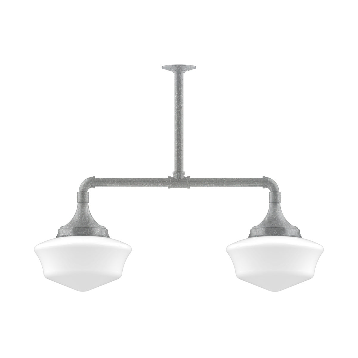 Montclair Light Works - MSD021-49-T30 - Two Light Pendant - Schoolhouse - Painted Galvanized