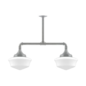 Montclair Light Works - MSD021-49-T30 - Two Light Pendant - Schoolhouse - Painted Galvanized