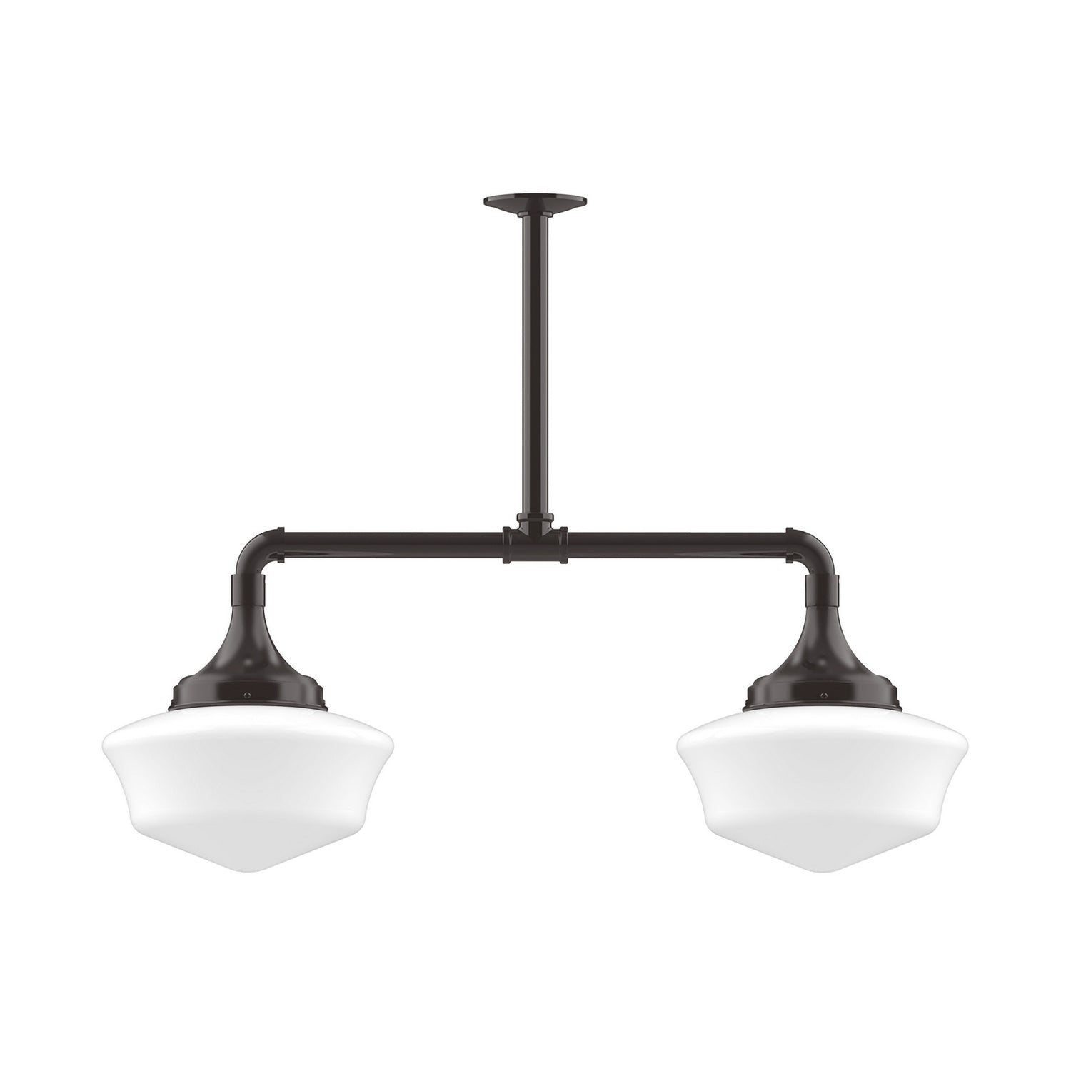 Montclair Light Works - MSD021-51-T24 - Two Light Pendant - Schoolhouse - Architectural Bronze