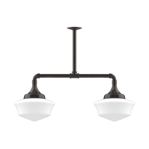 Montclair Light Works - MSD021-51-T24 - Two Light Pendant - Schoolhouse - Architectural Bronze