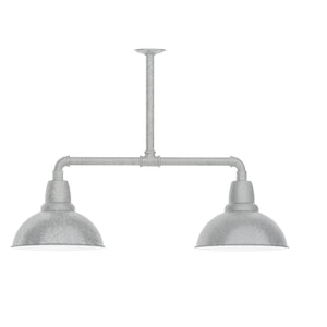 Montclair Light Works - MSD106-49-T24 - Two Light Pendant - Cafe - Painted Galvanized