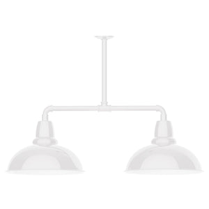 Montclair Light Works - MSD108-44-T24 - Two Light Pendant - Cafe - White