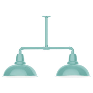 Montclair Light Works - MSD108-48-T30 - Two Light Pendant - Cafe - Sea Green