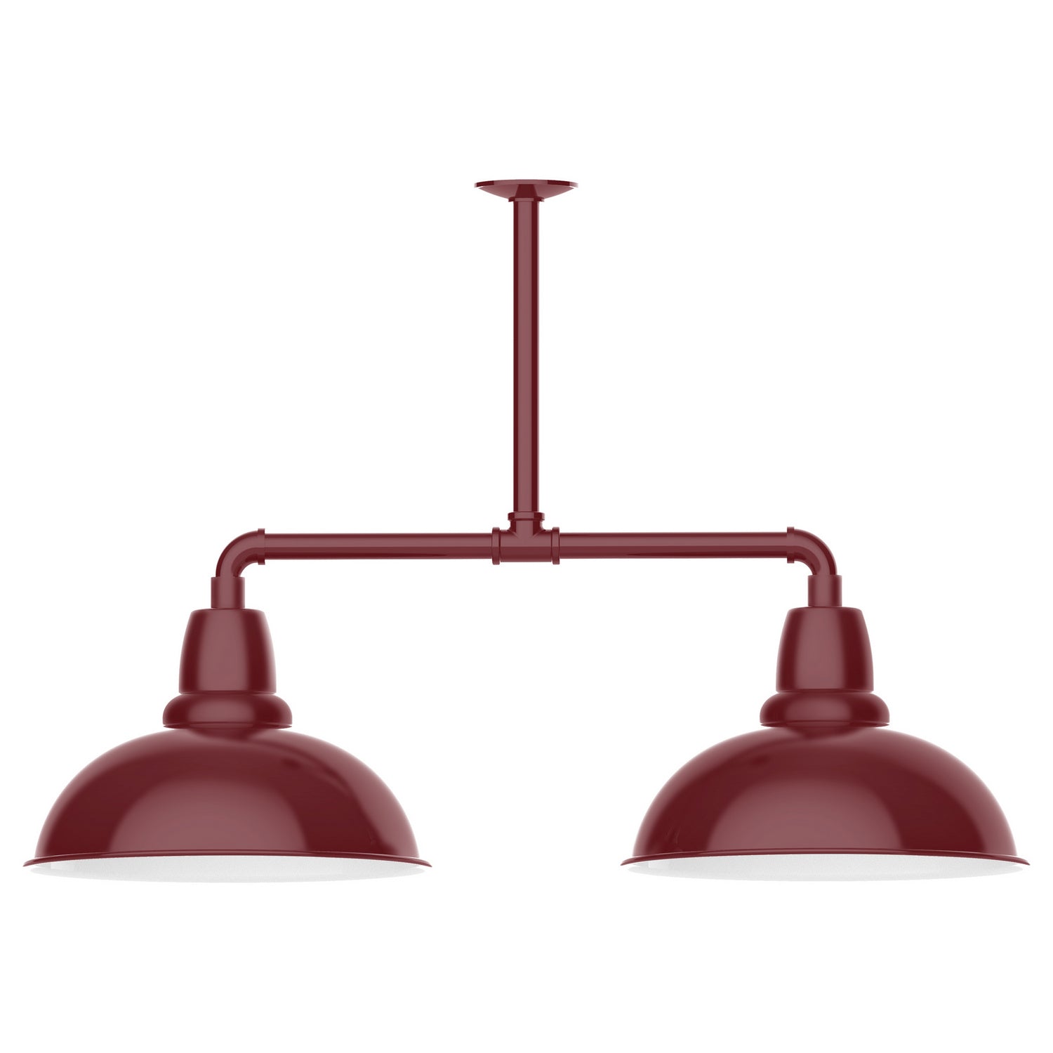 Montclair Light Works - MSD108-55-T24 - Two Light Pendant - Cafe - Barn Red