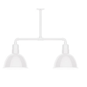 Montclair Light Works - MSD116-44-T24 - Two Light Pendant - Deep Bowl - White