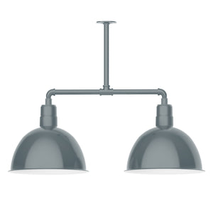 Montclair Light Works - MSD117-40-T24 - Two Light Pendant - Deep Bowl - Slate Gray