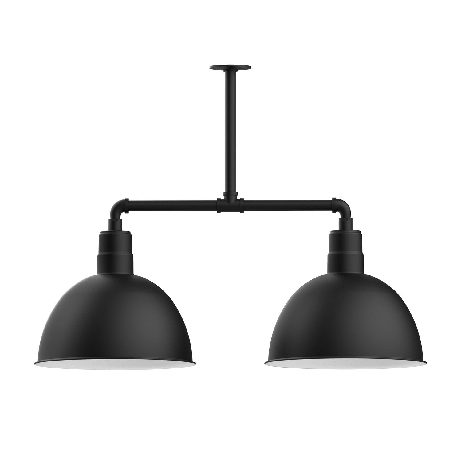 Montclair Light Works - MSD117-41-T24 - Two Light Pendant - Deep Bowl - Black