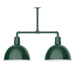 Montclair Light Works - MSD117-42-T30 - Two Light Pendant - Deep Bowl - Forest Green