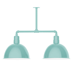 Montclair Light Works - MSD117-48-T24 - Two Light Pendant - Deep Bowl - Sea Green