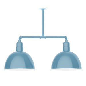 Montclair Light Works - MSD117-54-T24 - Two Light Pendant - Deep Bowl - Light Blue