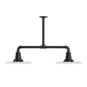 Montclair Light Works - MSD158-41-T30 - Two Light Pendant - Radial - Black