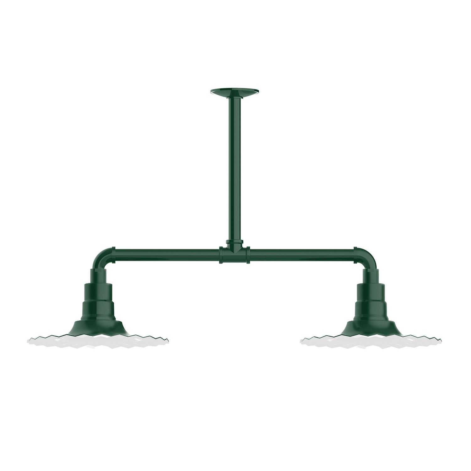 Montclair Light Works - MSD158-42-T24 - Two Light Pendant - Radial - Forest Green