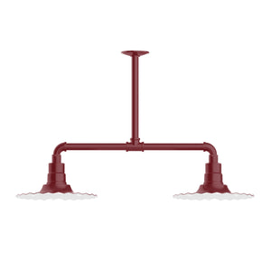 Montclair Light Works - MSD158-55-T24 - Two Light Pendant - Radial - Barn Red