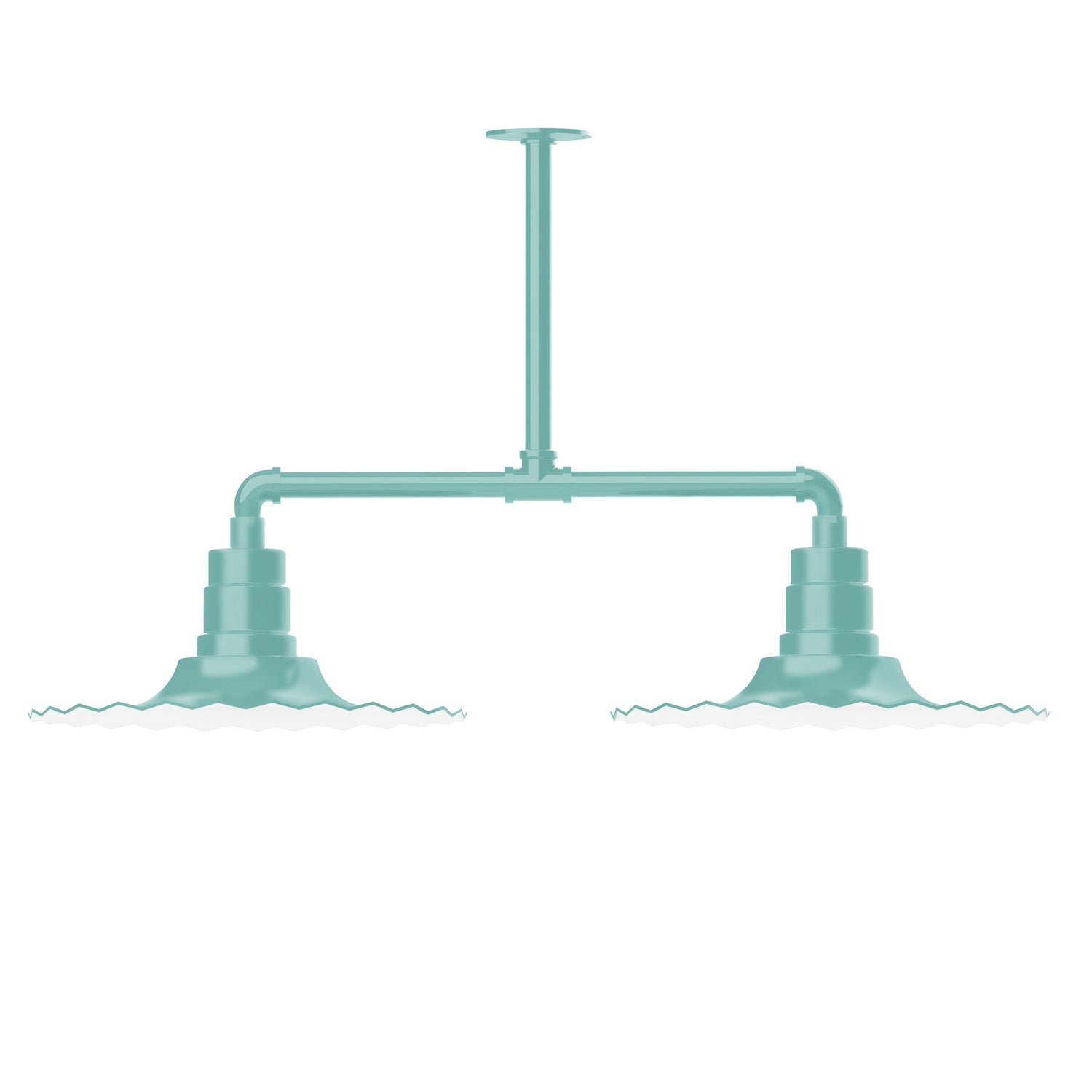 Montclair Light Works - MSD159-48-T24 - Two Light Pendant - Radial - Sea Green