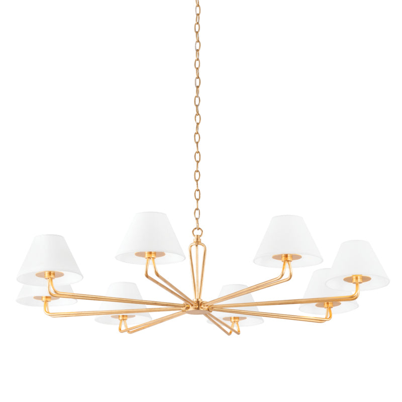 Troy Lighting - F2550-VGL - Eight Light Chandelier - Ozias - Vintage Gold Leaf