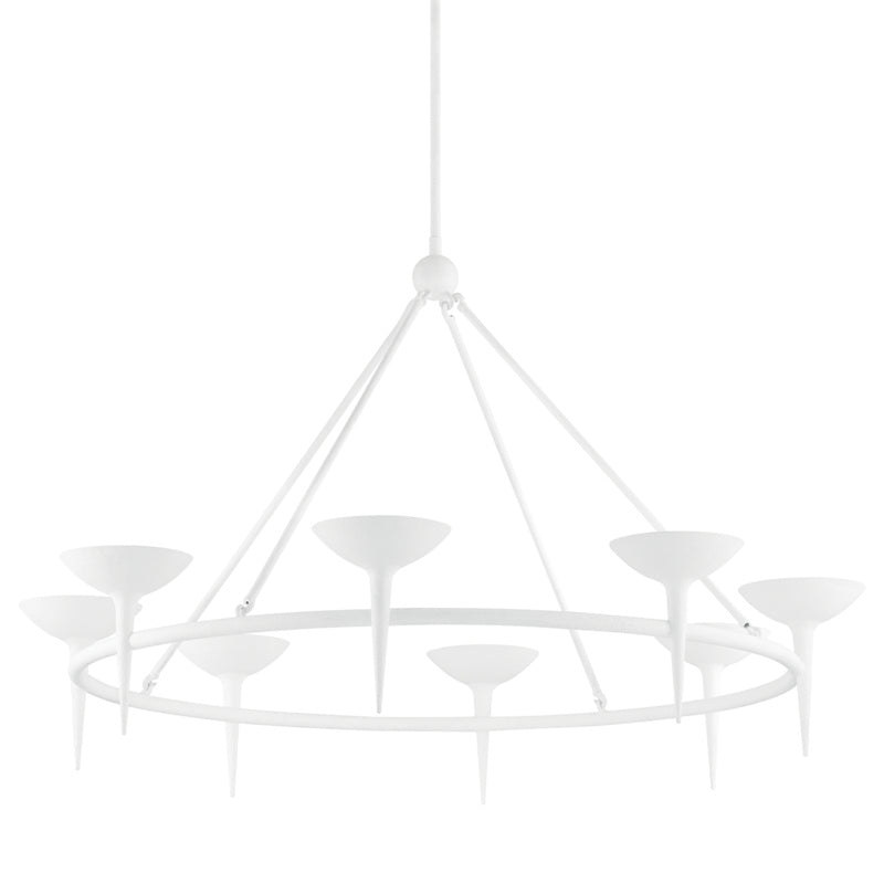 Troy Lighting - F2608-GSW - Eight Light Chandelier - Cecilia - Gesso White