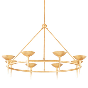 Troy Lighting - F2608-VGL - Eight Light Chandelier - Cecilia - Vintage Gold Leaf