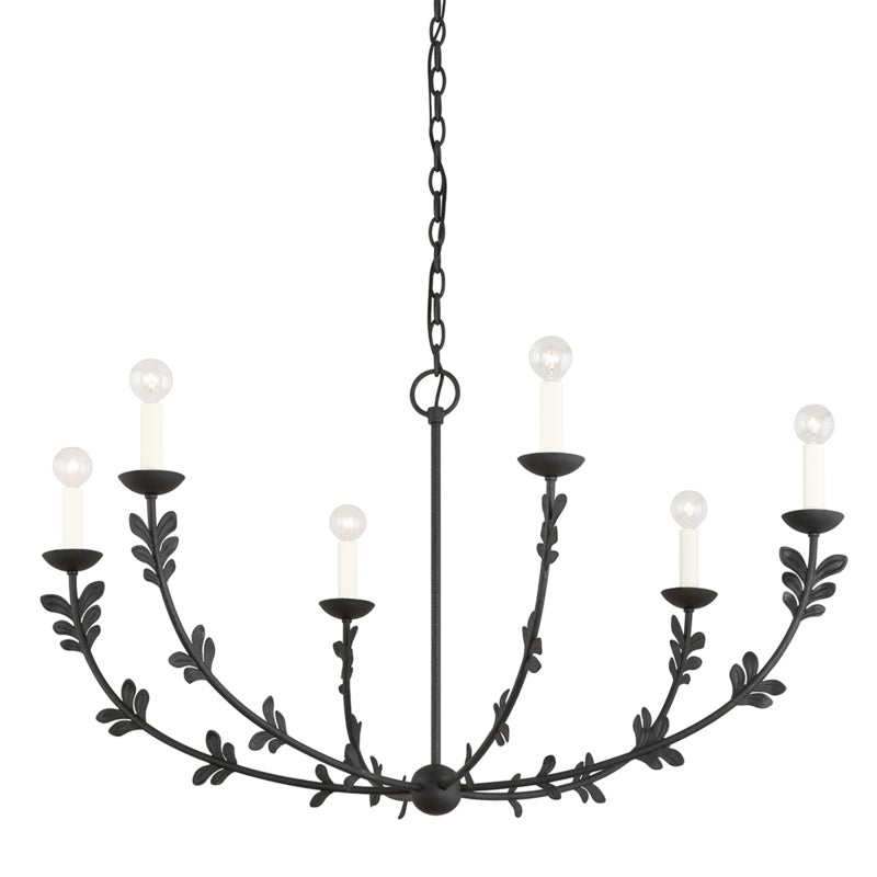 Troy Lighting - F4440-BI - Six Light Chandelier - Florian - Black Iron