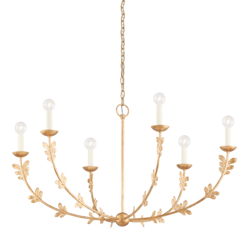 Troy Lighting - F4440-VGL - Six Light Chandelier - Florian - Vintage Gold Leaf