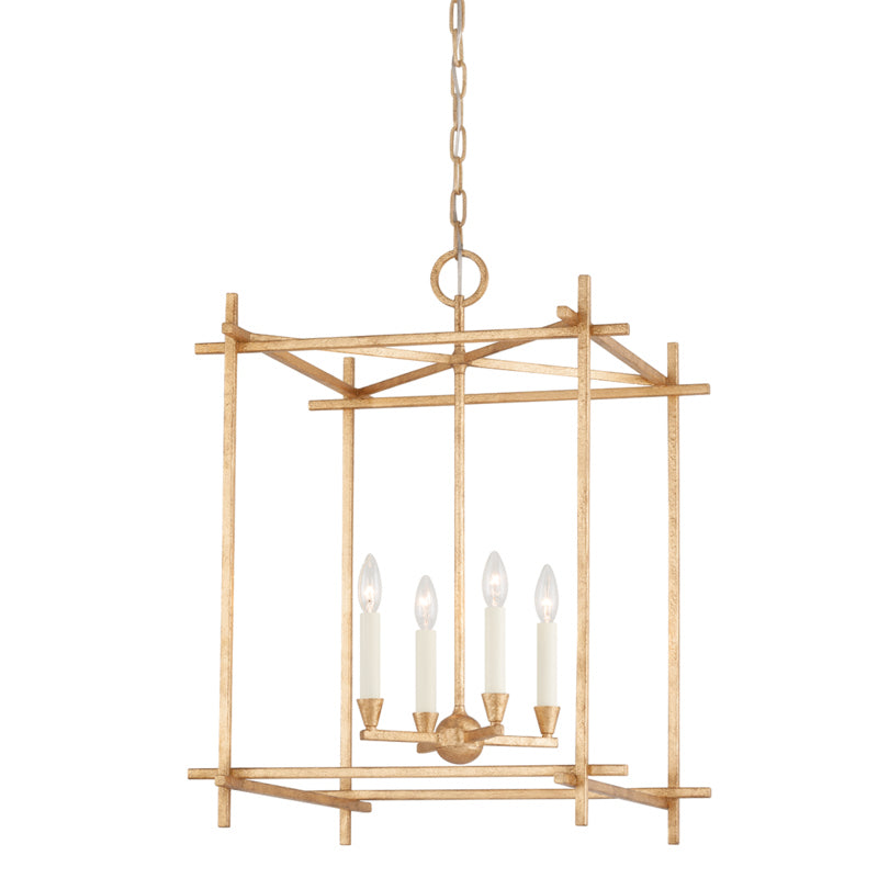 Troy Lighting - F1097-VGL - Four Light Lantern - Huck - Vintage Gold Leaf