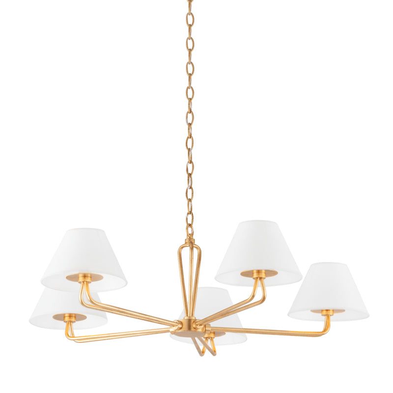 Troy Lighting - F2536-VGL - Five Light Chandelier - Ozias - Vintage Gold Leaf