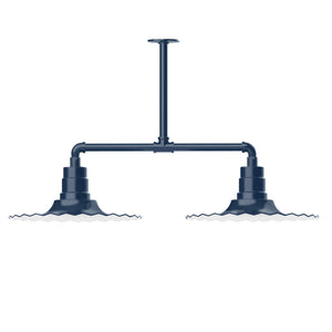 Montclair Light Works - MSD159-50-T48 - Two Light Pendant - Radial - Navy