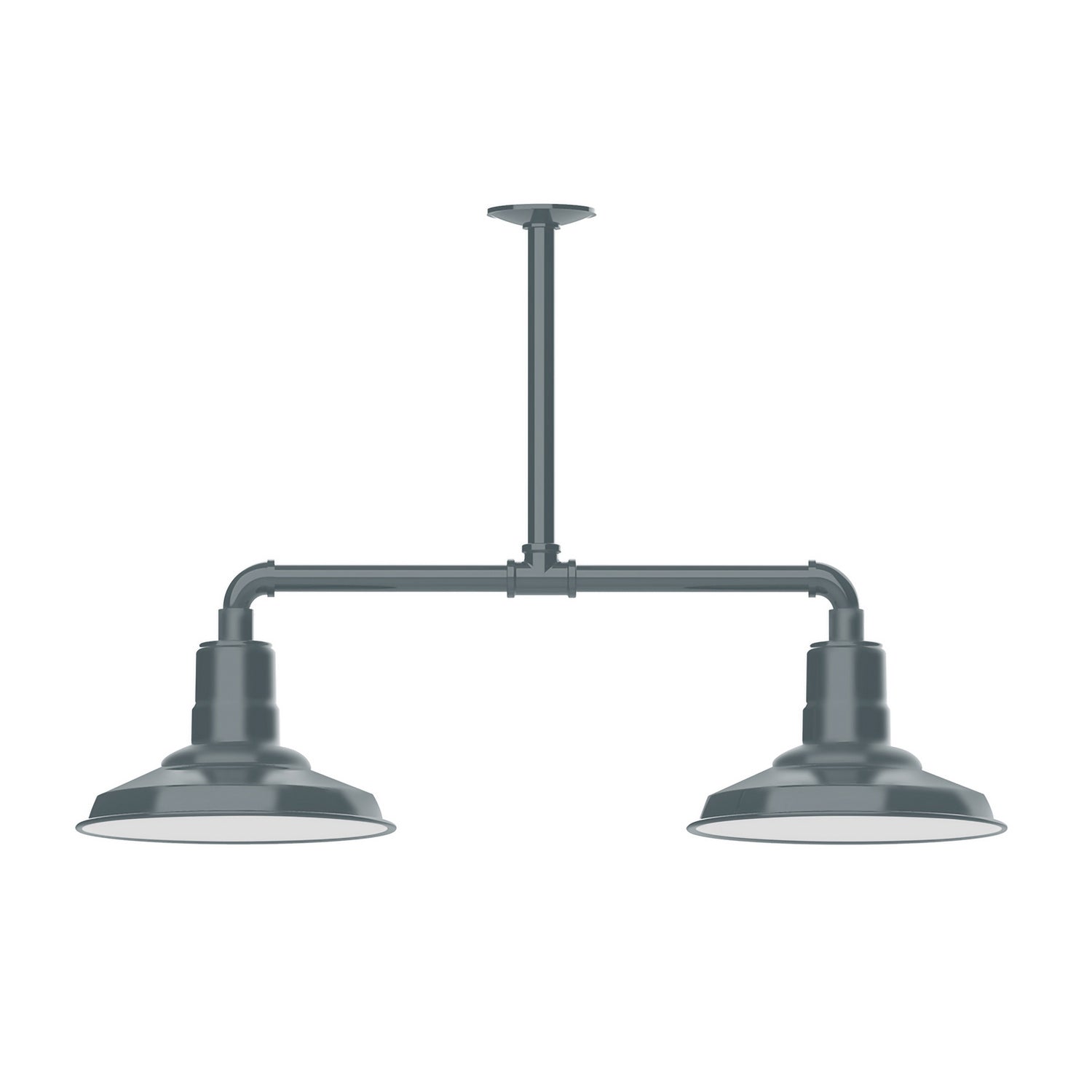 Montclair Light Works - MSD182-40-T30 - Two Light Pendant - Warehouse - Slate Gray