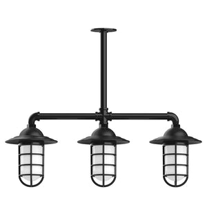 Montclair Light Works - MSK052-41-T24 - Three Light Pendant - Vaportite - Black