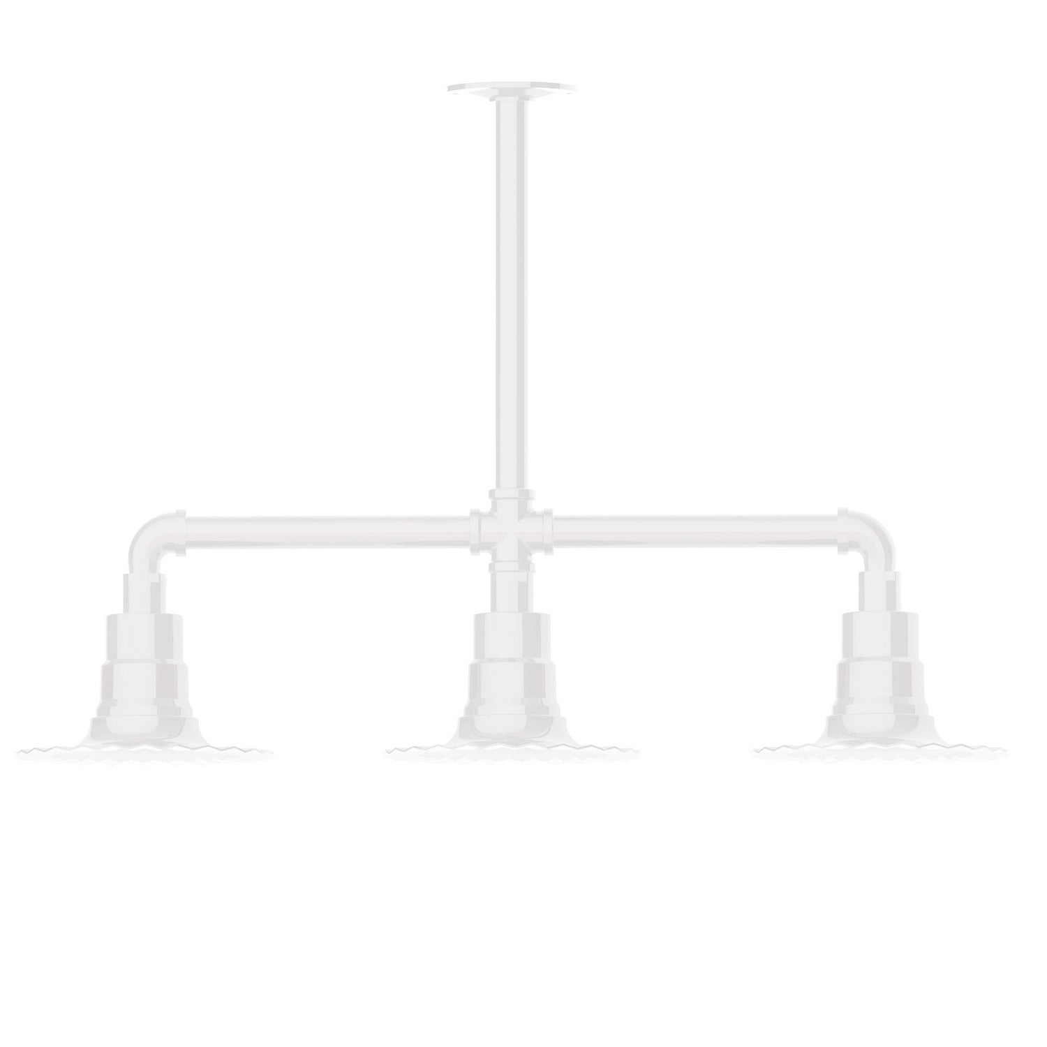 Montclair Light Works - MSK157-44-T24 - Three Light Pendant - Radial - White