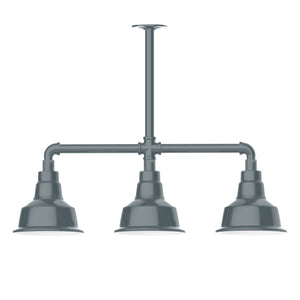 Montclair Light Works - MSK180-40-T36 - Three Light Pendant - Warehouse - Slate Gray