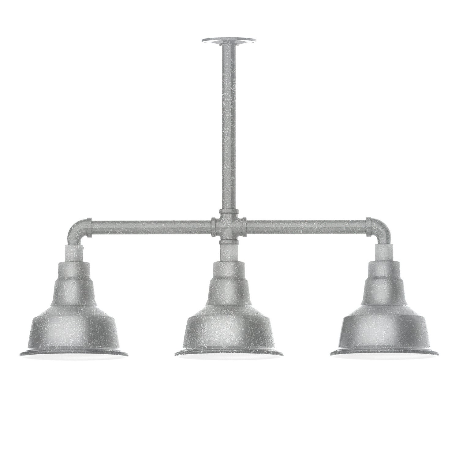 Montclair Light Works - MSK180-49-T24 - Three Light Pendant - Warehouse - Painted Galvanized