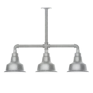 Montclair Light Works - MSK180-49-T24 - Three Light Pendant - Warehouse - Painted Galvanized