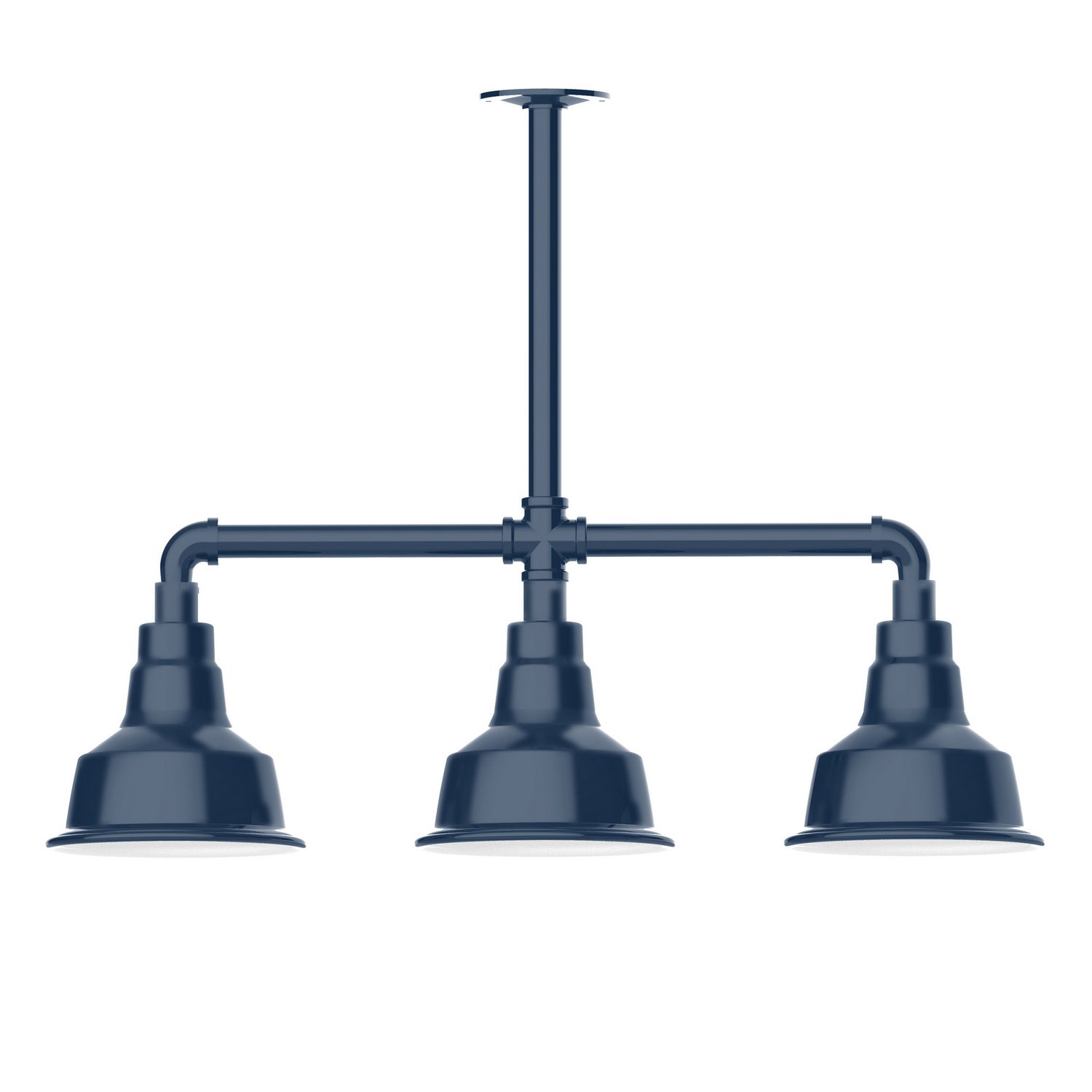 Montclair Light Works - MSK180-50-T36 - Three Light Pendant - Warehouse - Navy