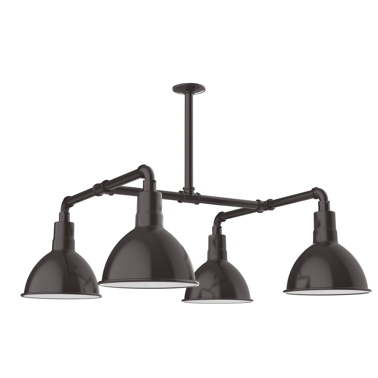 Montclair Light Works - MSP115-51-T24 - Four Light Pendant - Deep Bowl - Architectural Bronze