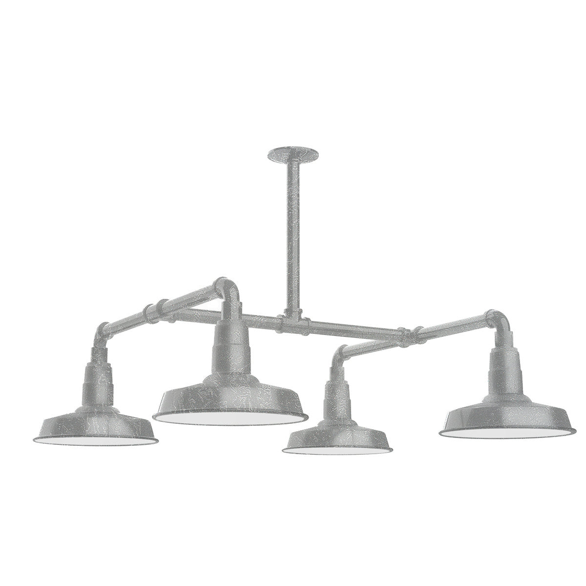 Montclair Light Works - MSP181-49-T30 - Four Light Pendant - Warehouse - Painted Galvanized