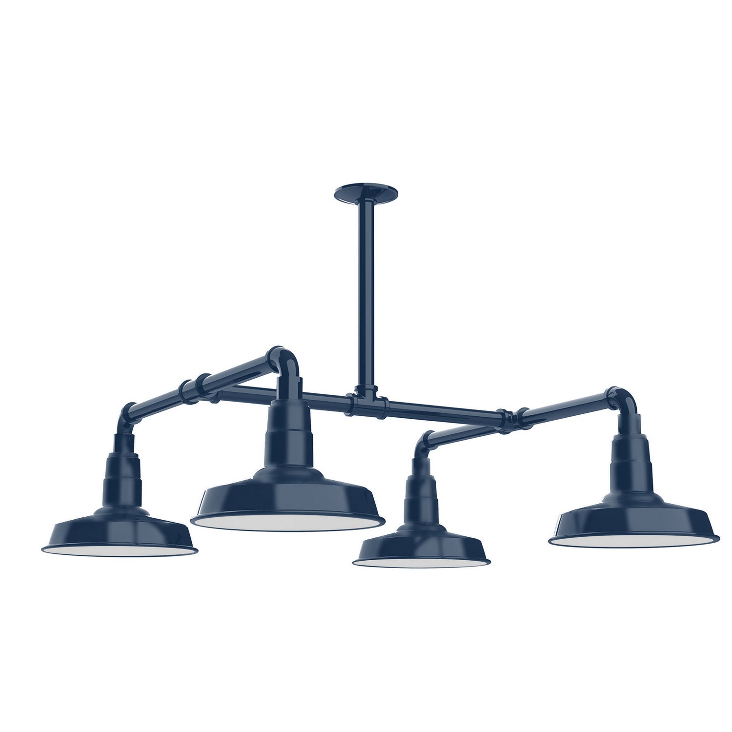 Montclair Light Works - MSP181-50-T24 - Four Light Pendant - Warehouse - Navy