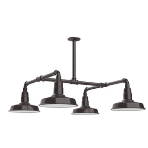 Montclair Light Works - MSP181-51-T24 - Four Light Pendant - Warehouse - Architectural Bronze