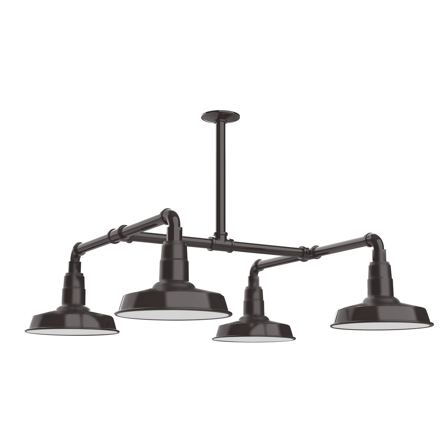 Montclair Light Works - MSP181-51-T48 - Four Light Pendant - Warehouse - Architectural Bronze