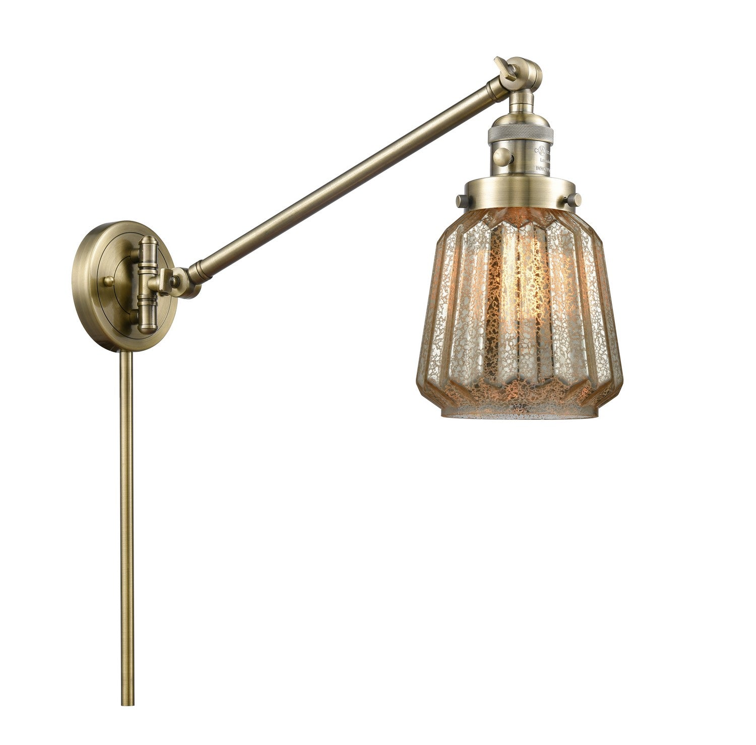 Innovations - 237-AB-G146-LED - LED Swing Arm Lamp - Franklin Restoration - Antique Brass