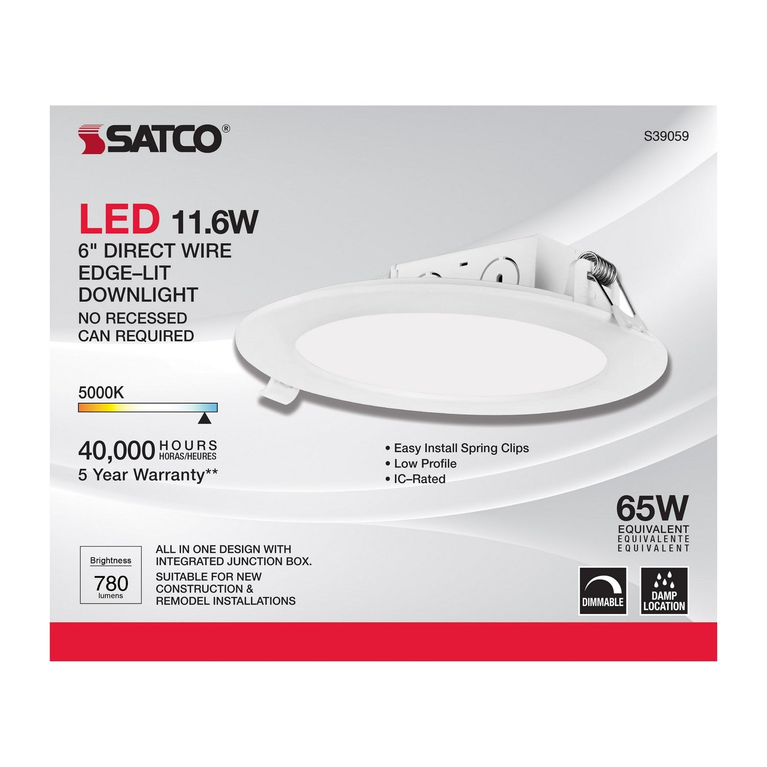 Satco - S39059 - LED Downlight - White