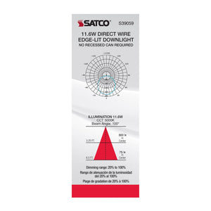 Satco - S39059 - LED Downlight - White