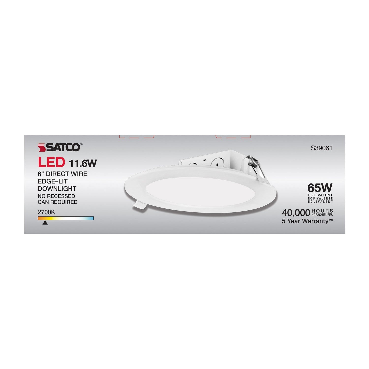 Satco - S39061 - LED Downlight - White