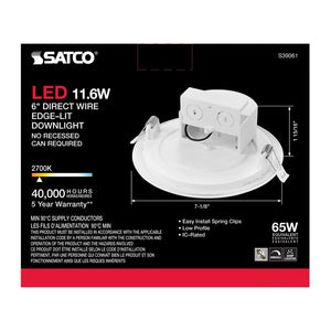 Satco - S39061 - LED Downlight - White