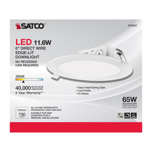 Satco - S39062 - LED Downlight - White