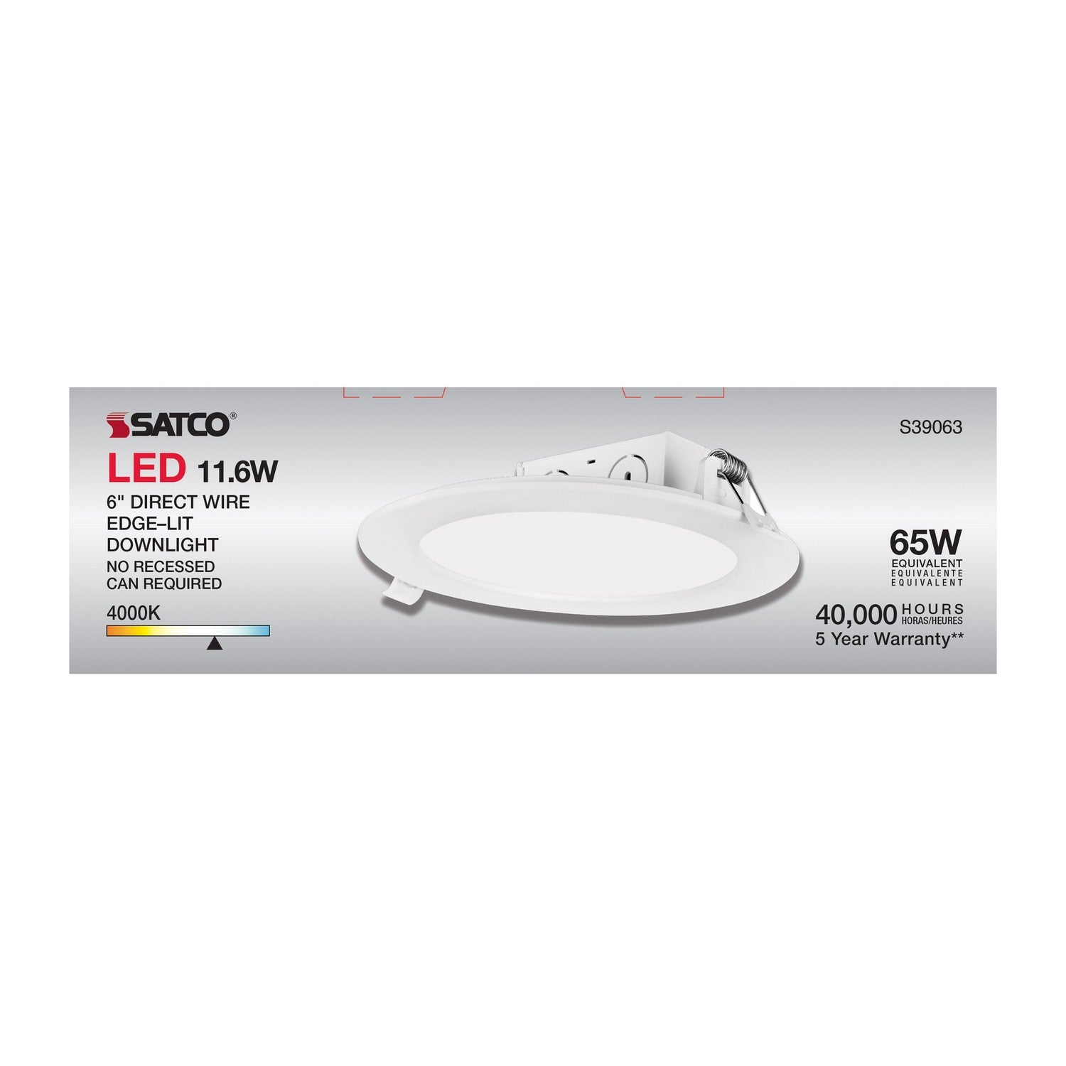 Satco - S39063 - LED Downlight - White